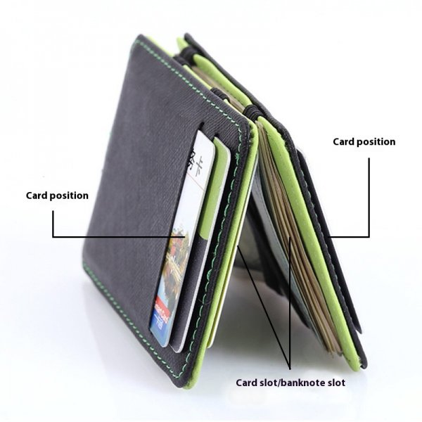 Flip Magic Wallet Cross Pattern Short Card Holder