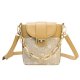 One-shoulder messenger straw bag