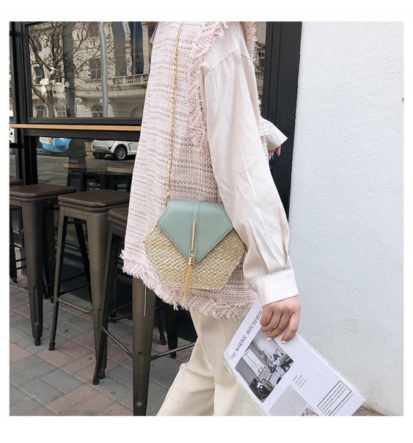 Straw bag shoulder messenger bag beach bag